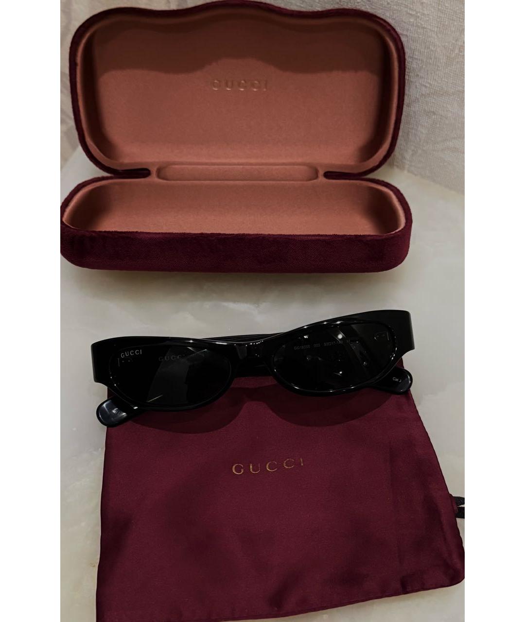GUCCI Черные пластиковые солнцезащитные очки, фото 5