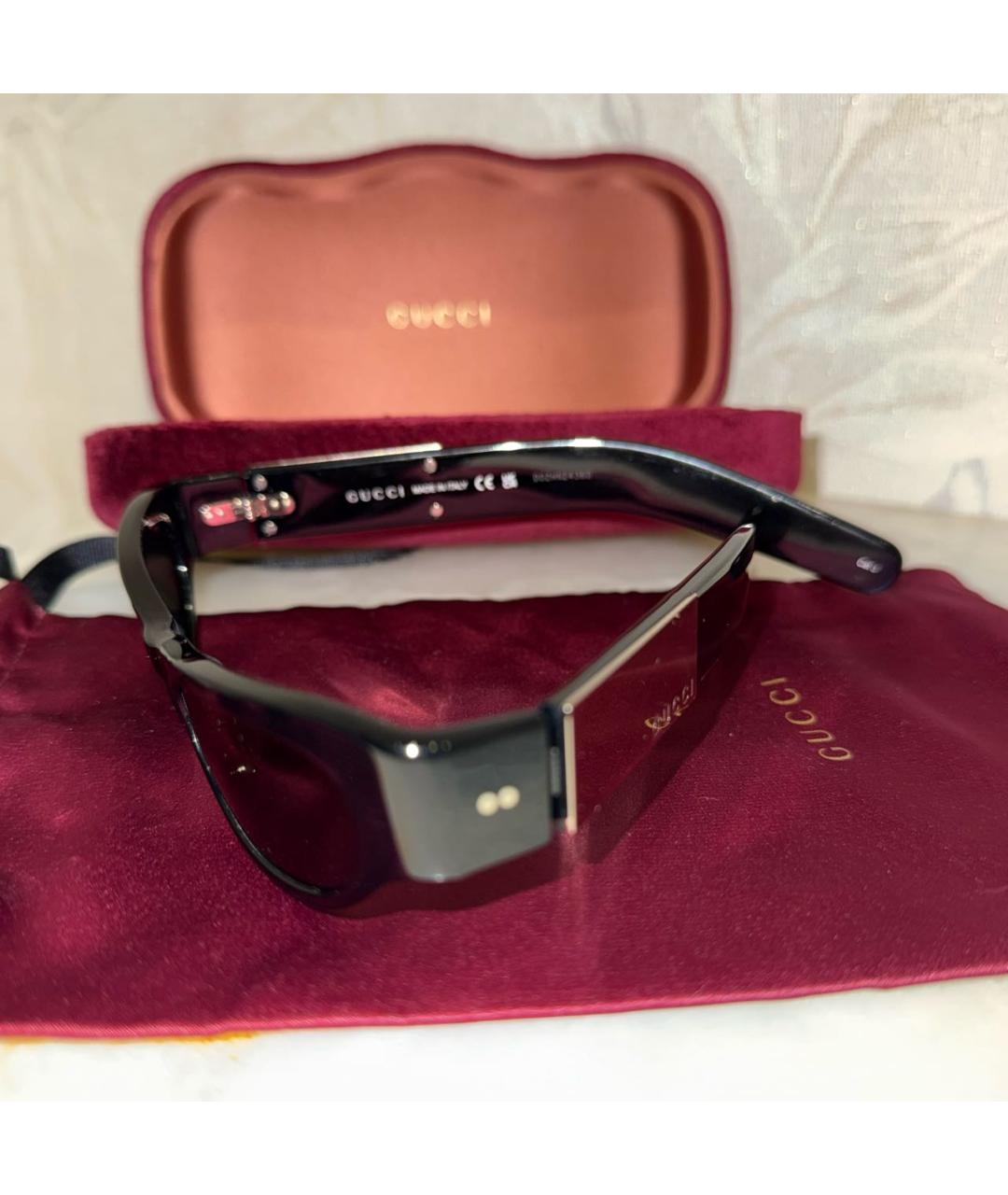 GUCCI Черные пластиковые солнцезащитные очки, фото 3