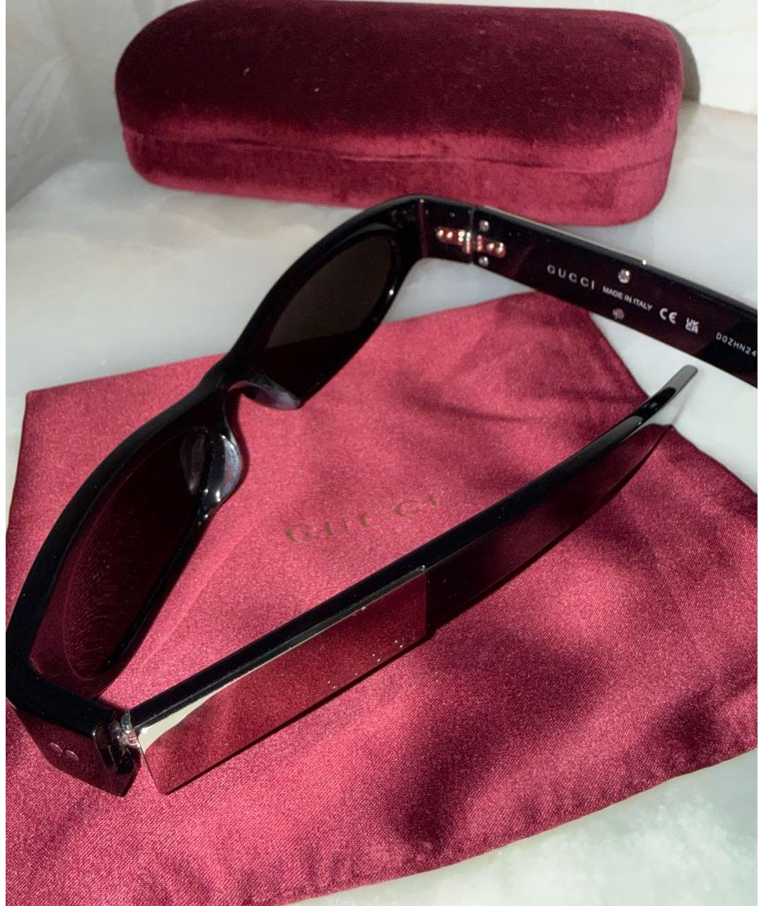 GUCCI Черные пластиковые солнцезащитные очки, фото 2