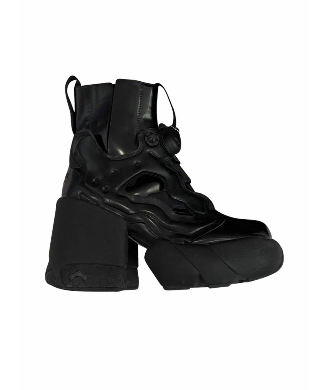 MAISON MARGIELA Черные ботильоны из лакированной кожи, фото 1