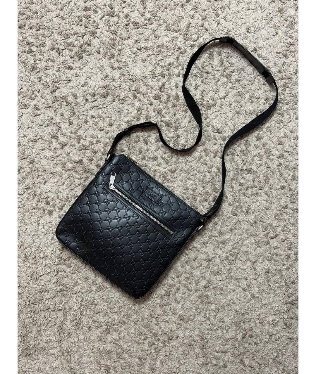 GUCCI Черная кожаная сумка на плечо, фото 9