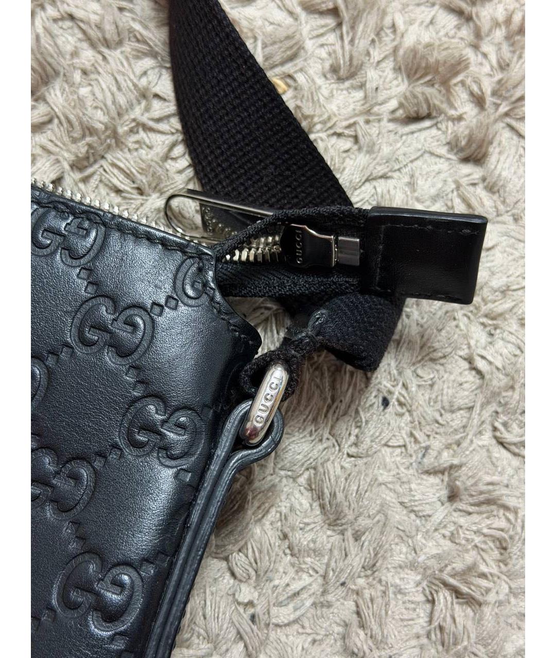 GUCCI Черная кожаная сумка на плечо, фото 6