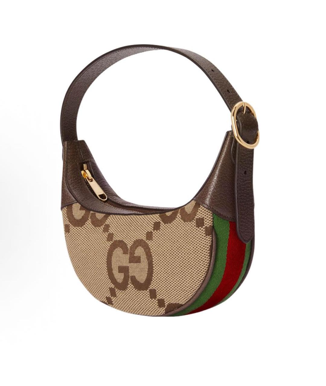 GUCCI Бежевая канва сумка с короткими ручками, фото 3