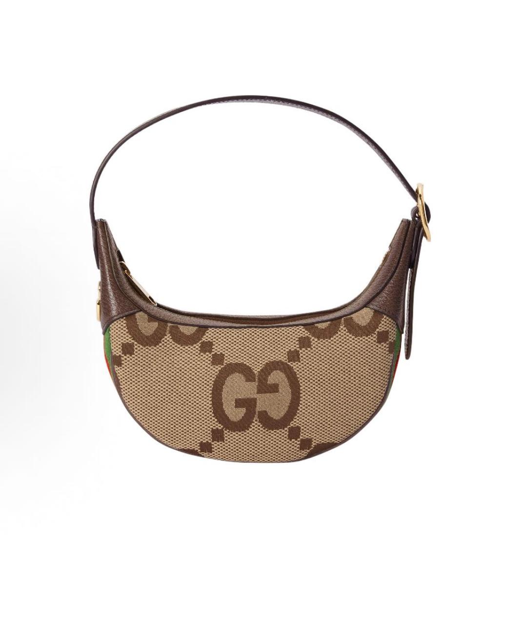 GUCCI Бежевая канва сумка с короткими ручками, фото 8