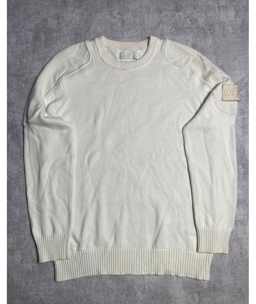 STONE ISLAND Белый шерстяной джемпер / свитер, фото 2