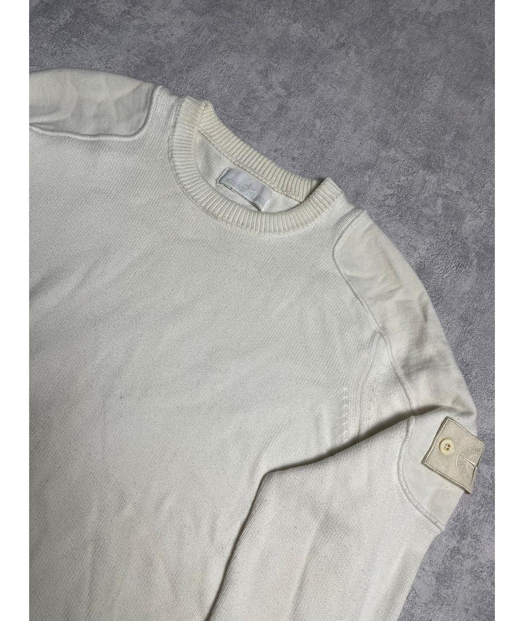 STONE ISLAND Белый шерстяной джемпер / свитер, фото 3