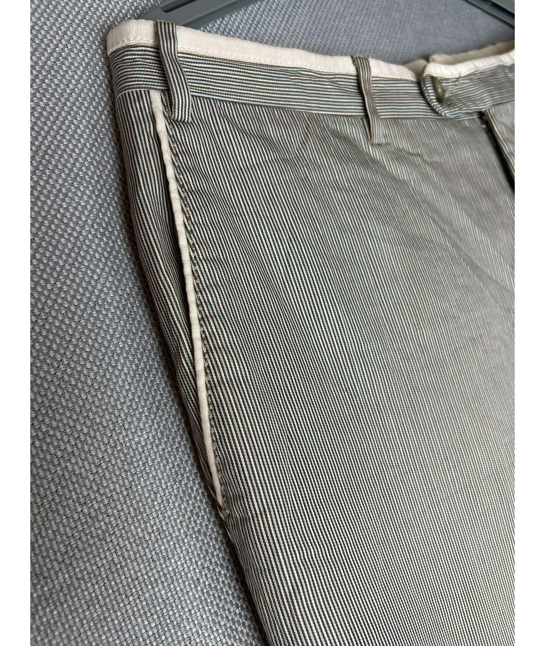 CORNELIANI Мульти хлопковые повседневные брюки, фото 2