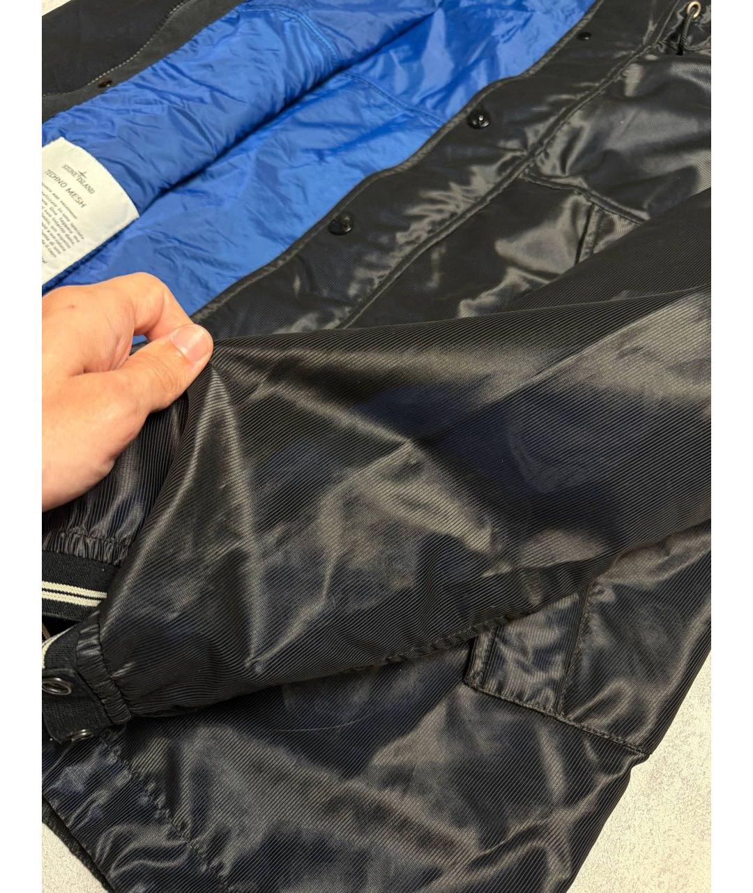 STONE ISLAND Черная полиамидовая куртка, фото 6