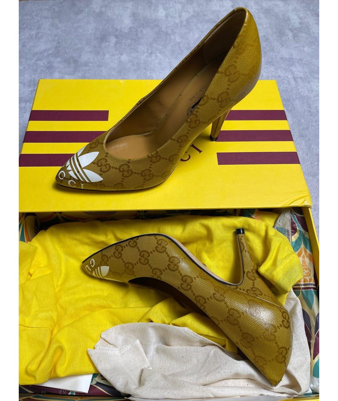 GUCCI Мульти туфли из лакированной кожи, фото 4