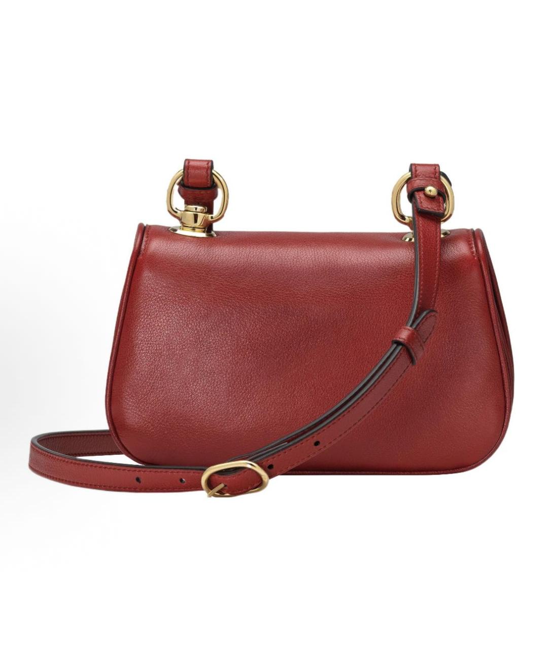 GUCCI Красная кожаная сумка через плечо, фото 3