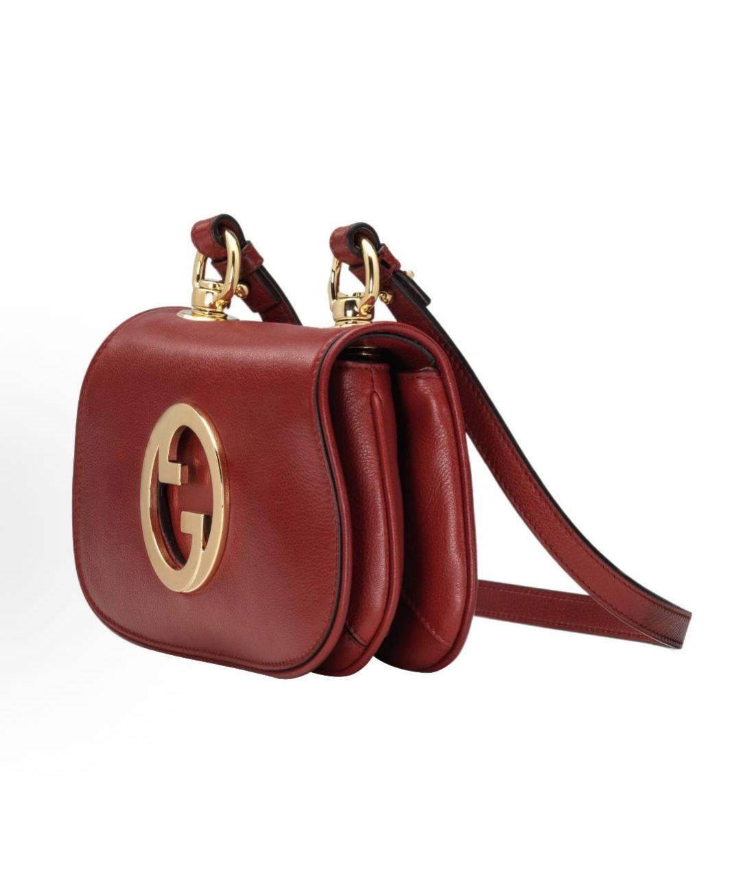 GUCCI Красная кожаная сумка через плечо, фото 4