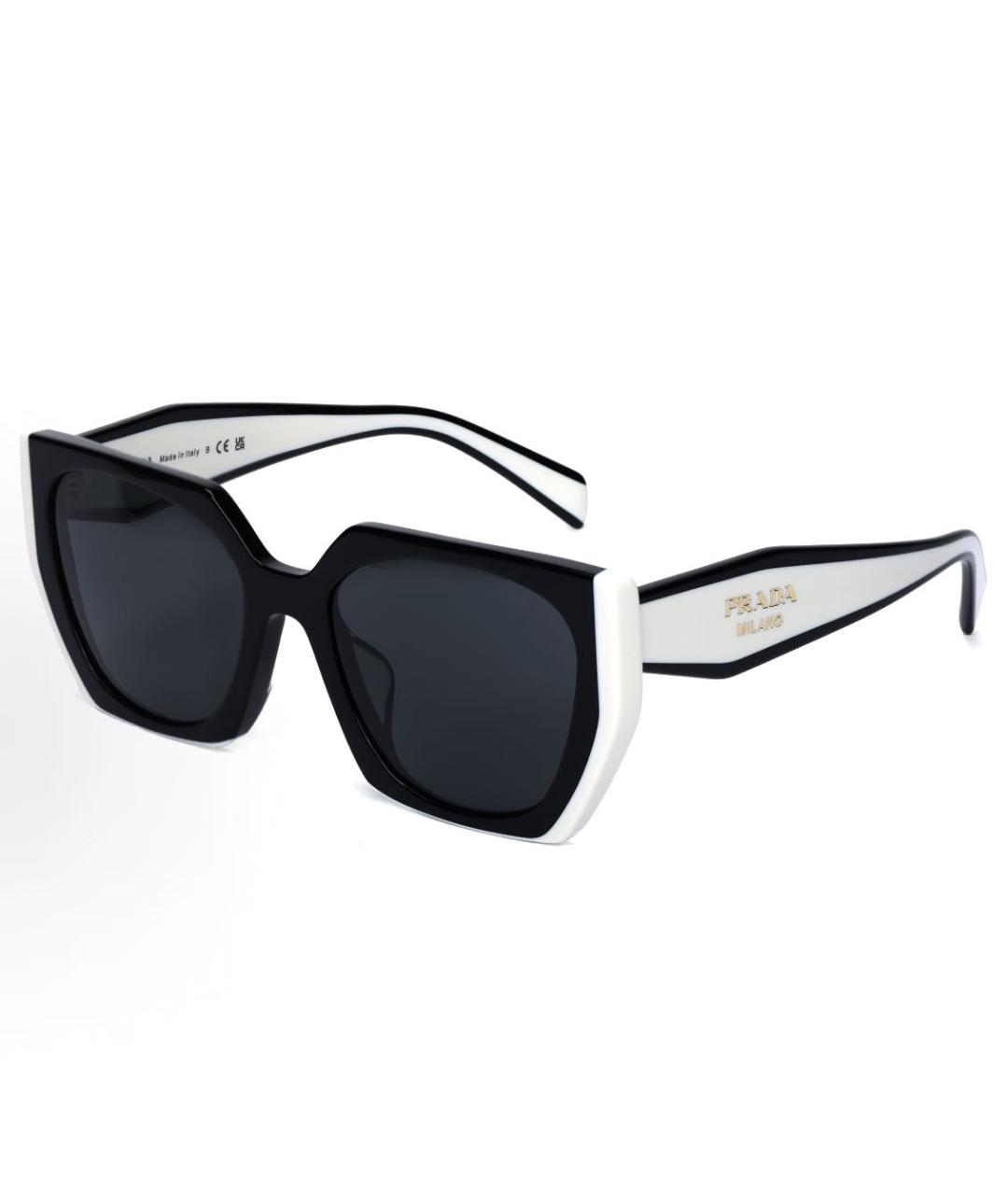 PRADA Черные пластиковые солнцезащитные очки, фото 2