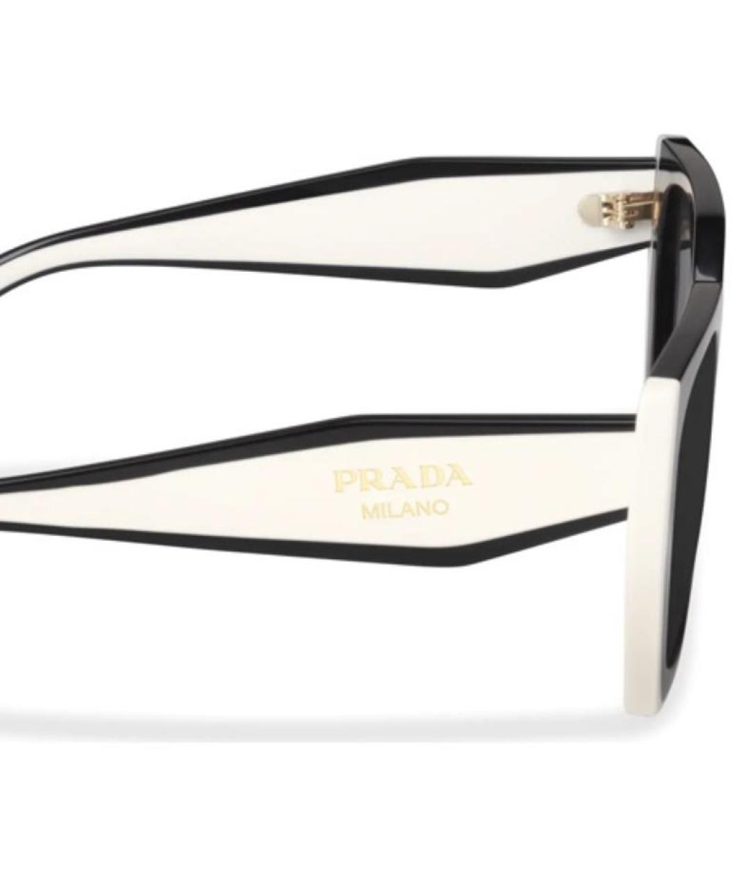 PRADA Черные пластиковые солнцезащитные очки, фото 4