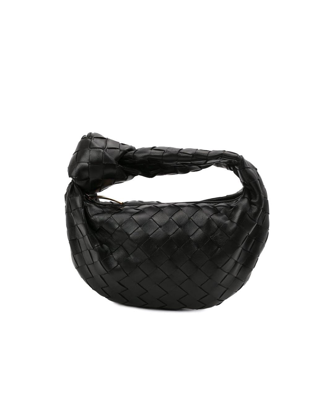 BOTTEGA VENETA Черная кожаная сумка с короткими ручками, фото 1