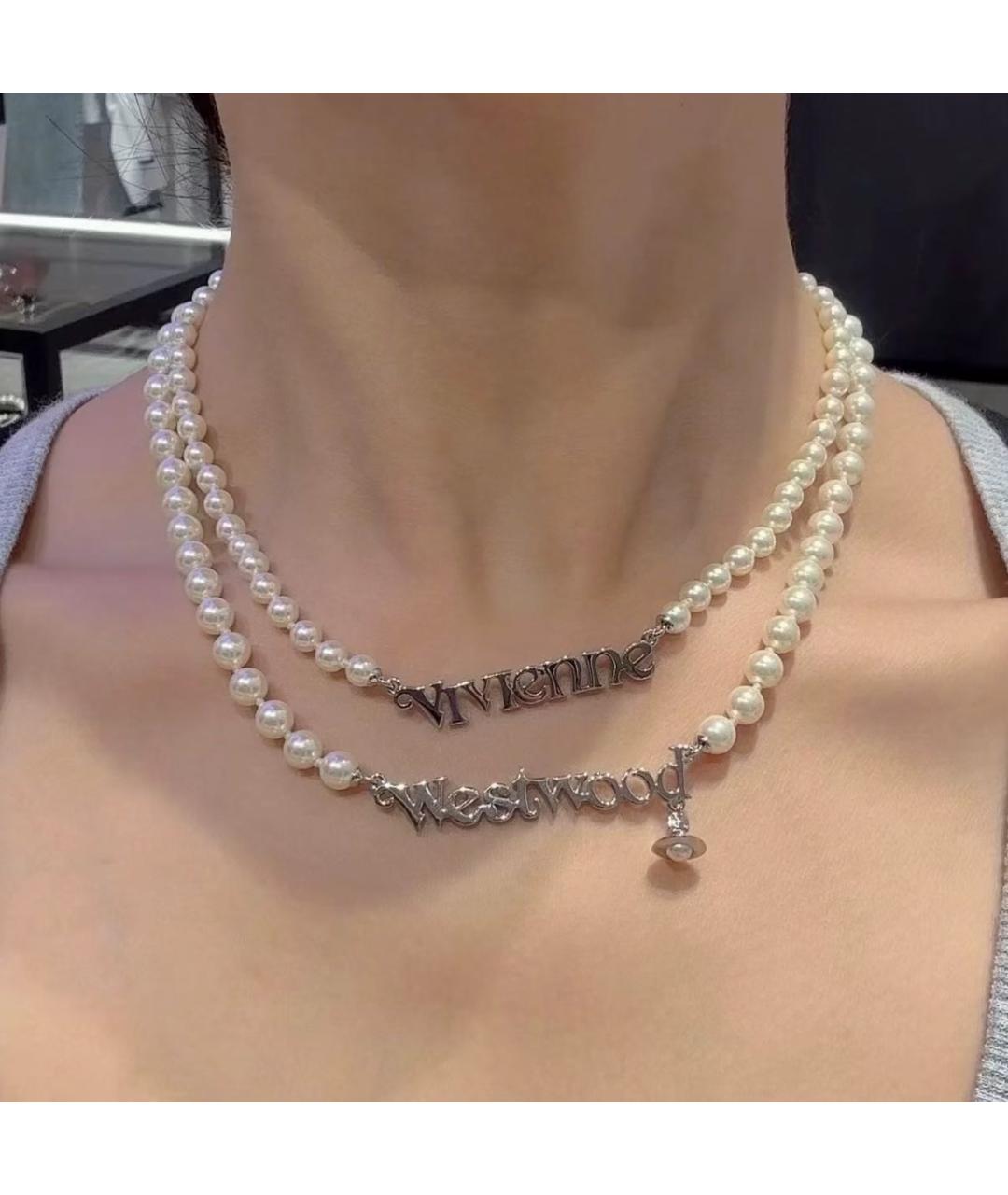 VIVIENNE WESTWOOD Серебряное жемчужное колье, фото 5