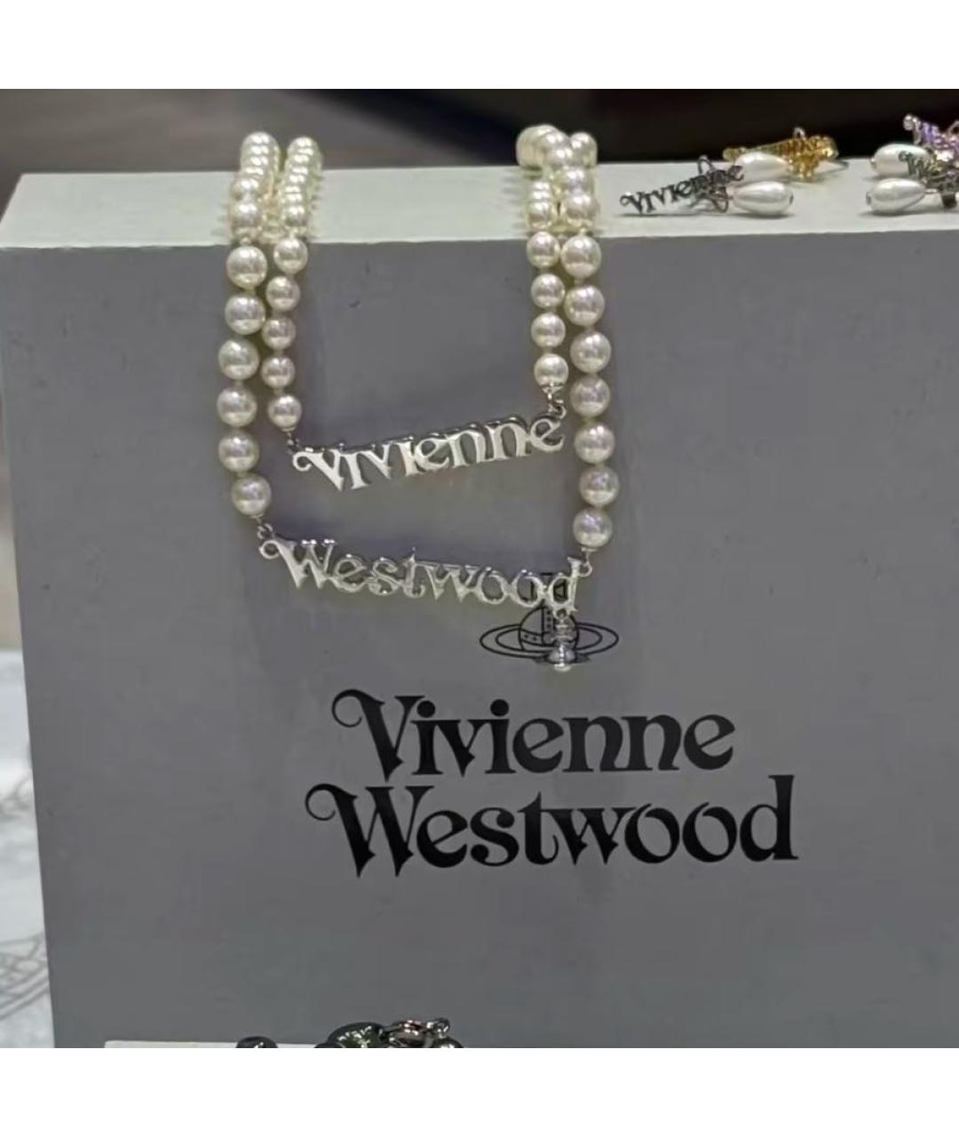 VIVIENNE WESTWOOD Серебряное жемчужное колье, фото 3