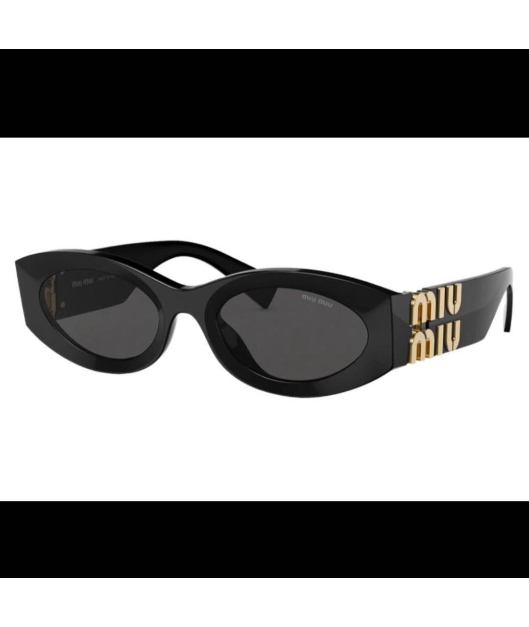MIU MIU Черные пластиковые солнцезащитные очки, фото 2