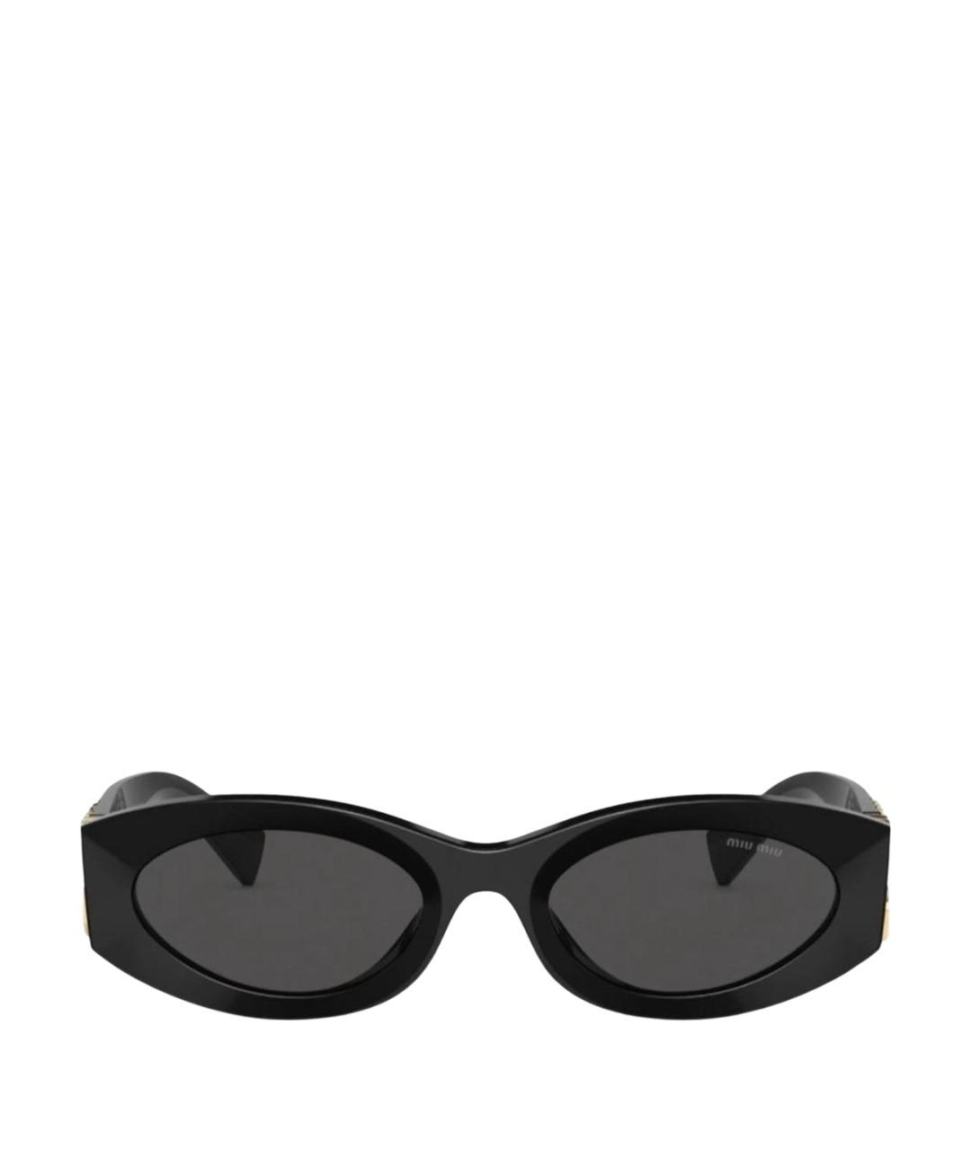MIU MIU Черные пластиковые солнцезащитные очки, фото 1