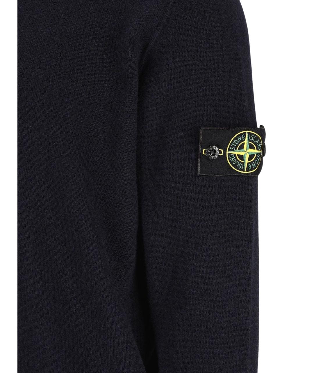 STONE ISLAND Синий шерстяной джемпер / свитер, фото 4