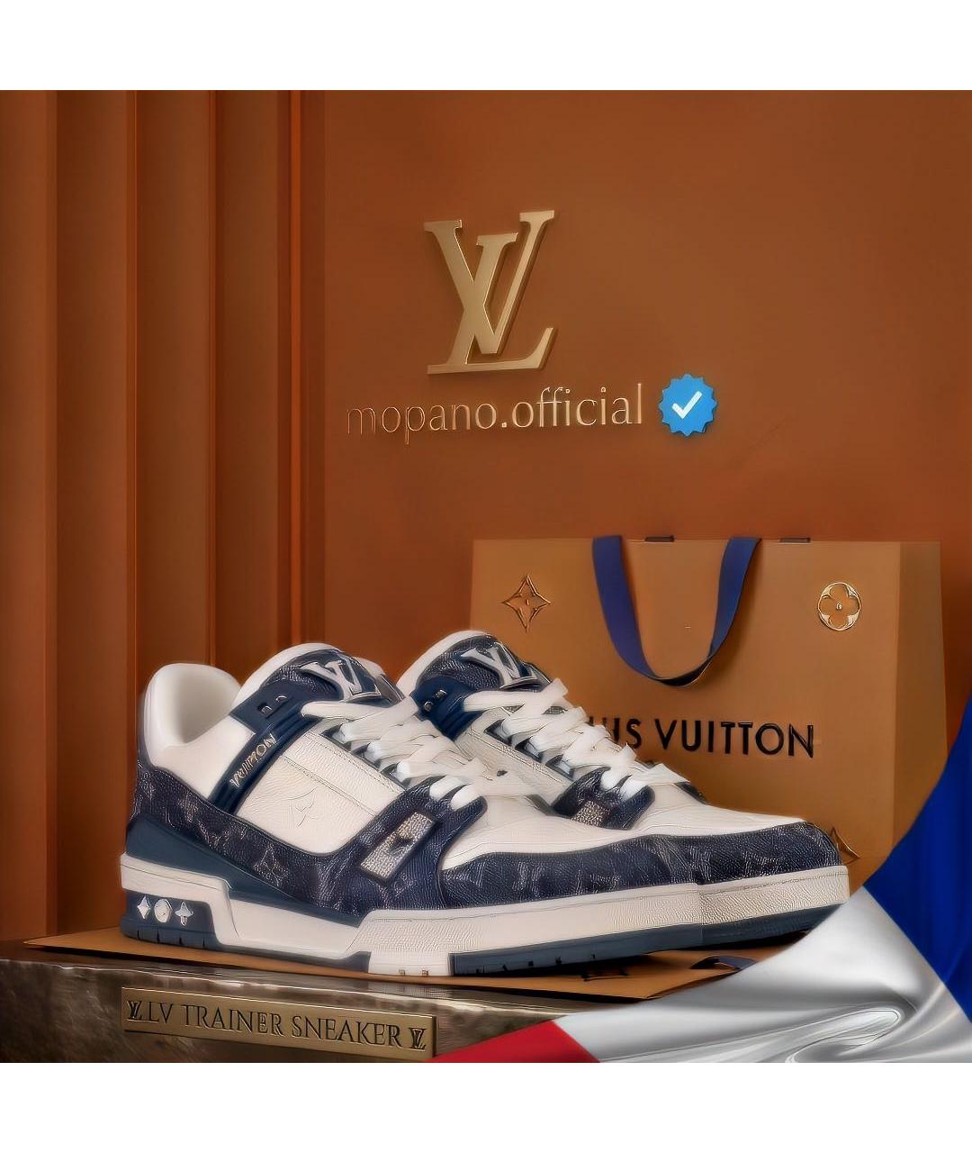 LOUIS VUITTON Мульти кожаные низкие кроссовки / кеды, фото 8
