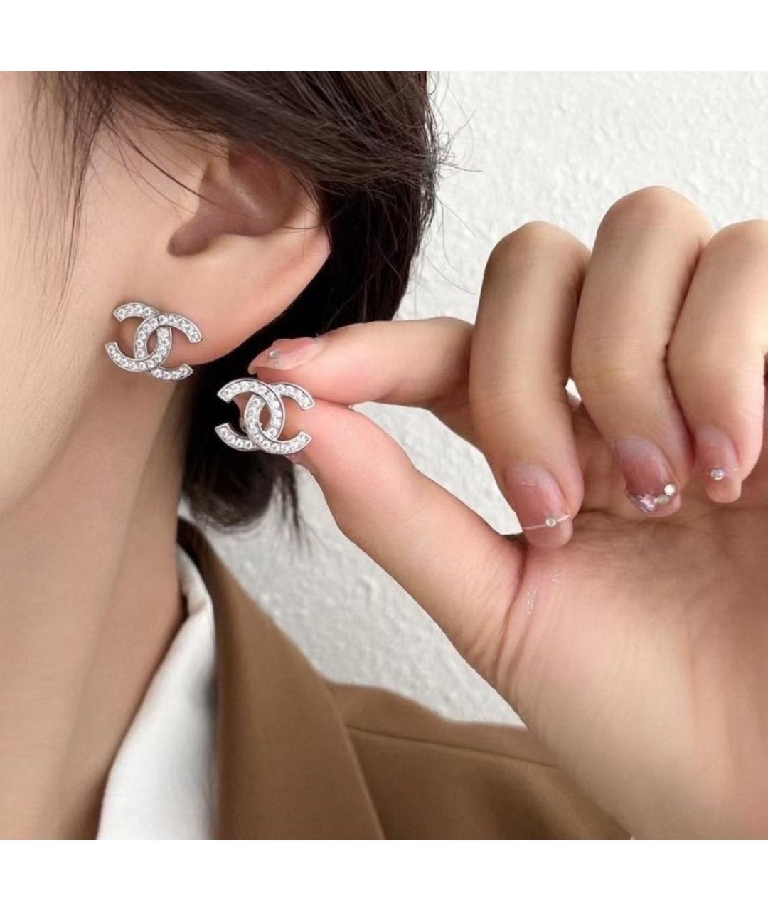 CHANEL Серебряные серебряные серьги, фото 5