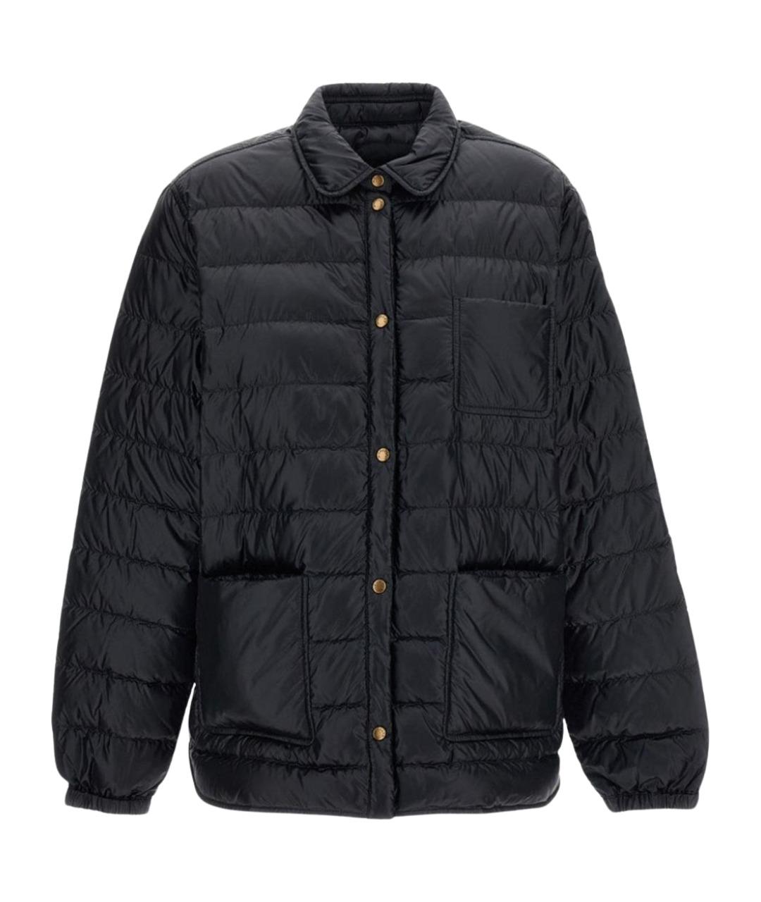 MONCLER Черный синтетический пуховик, фото 1