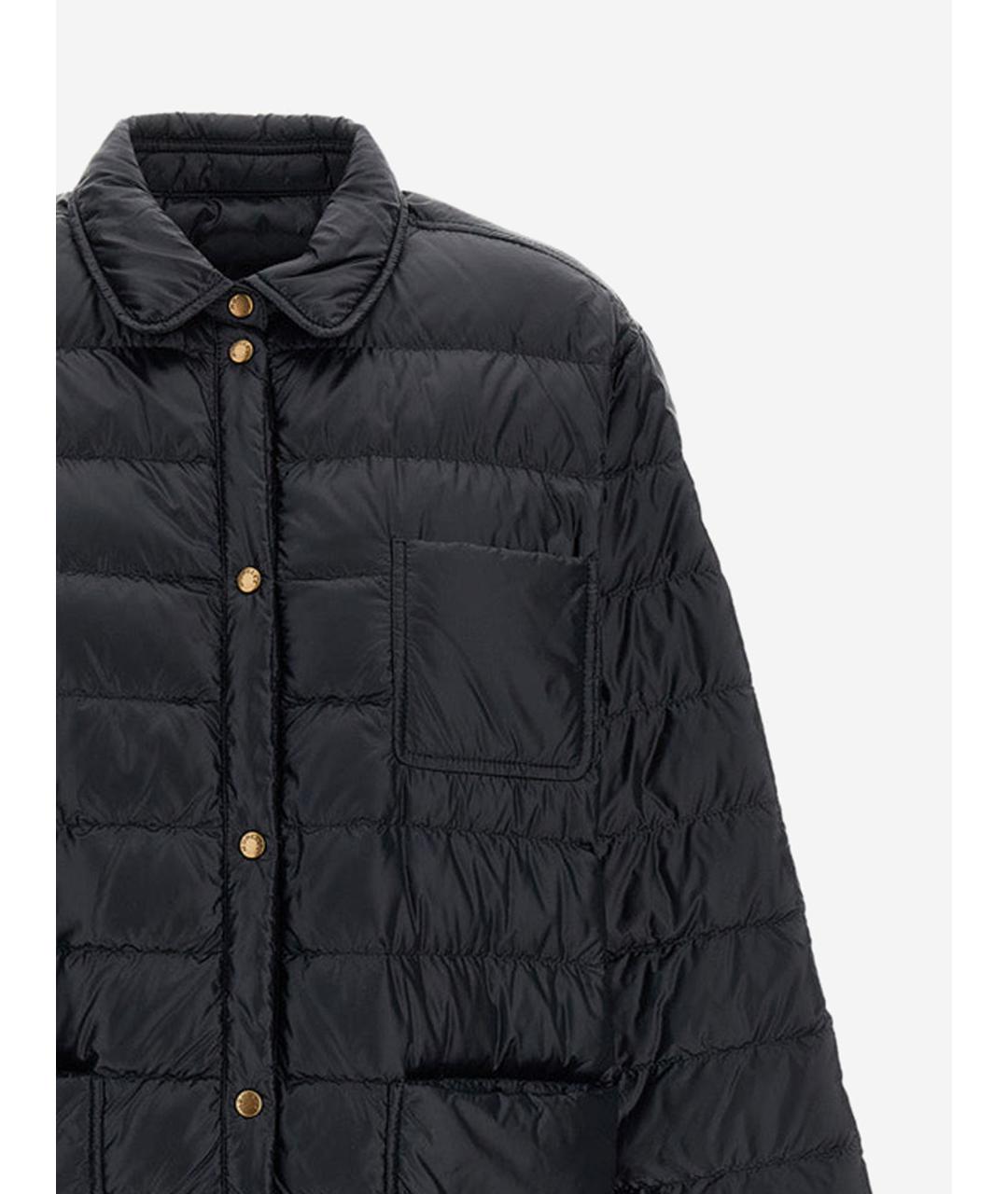 MONCLER Черный синтетический пуховик, фото 3