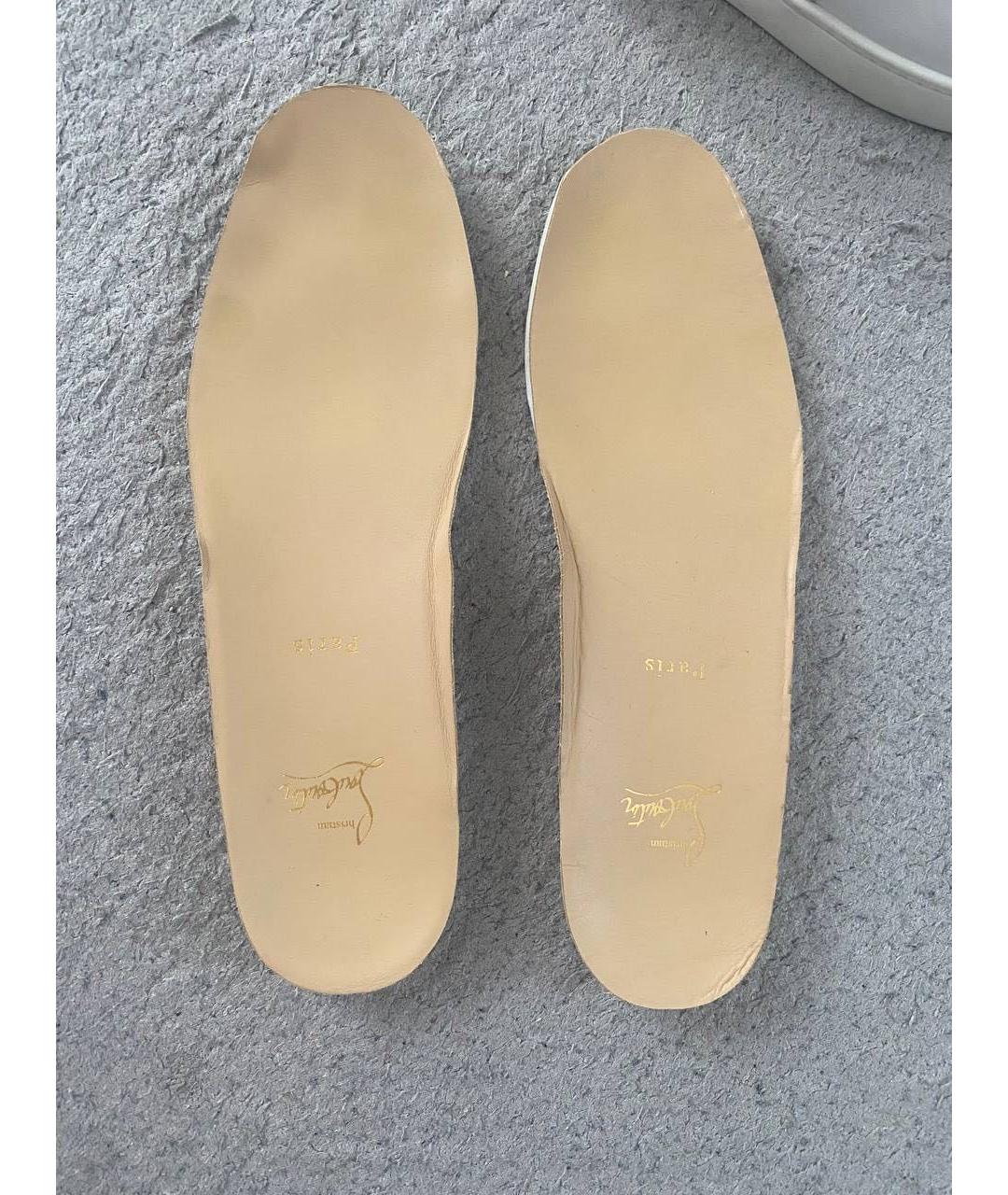 CHRISTIAN LOUBOUTIN Белые кожаные высокие кроссовки / кеды, фото 6