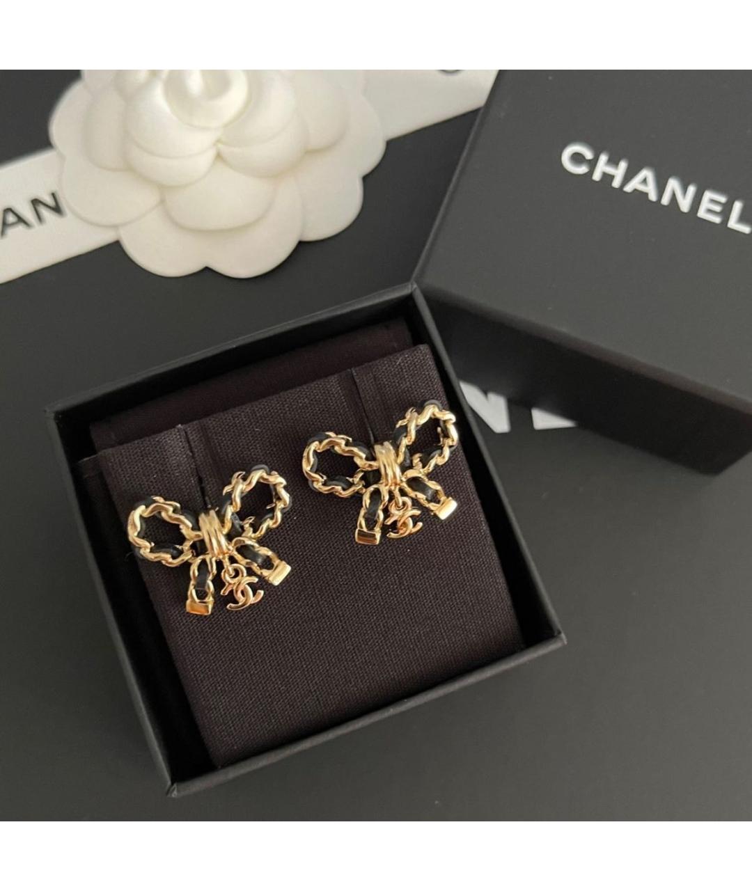 CHANEL Золотые серьги, фото 4