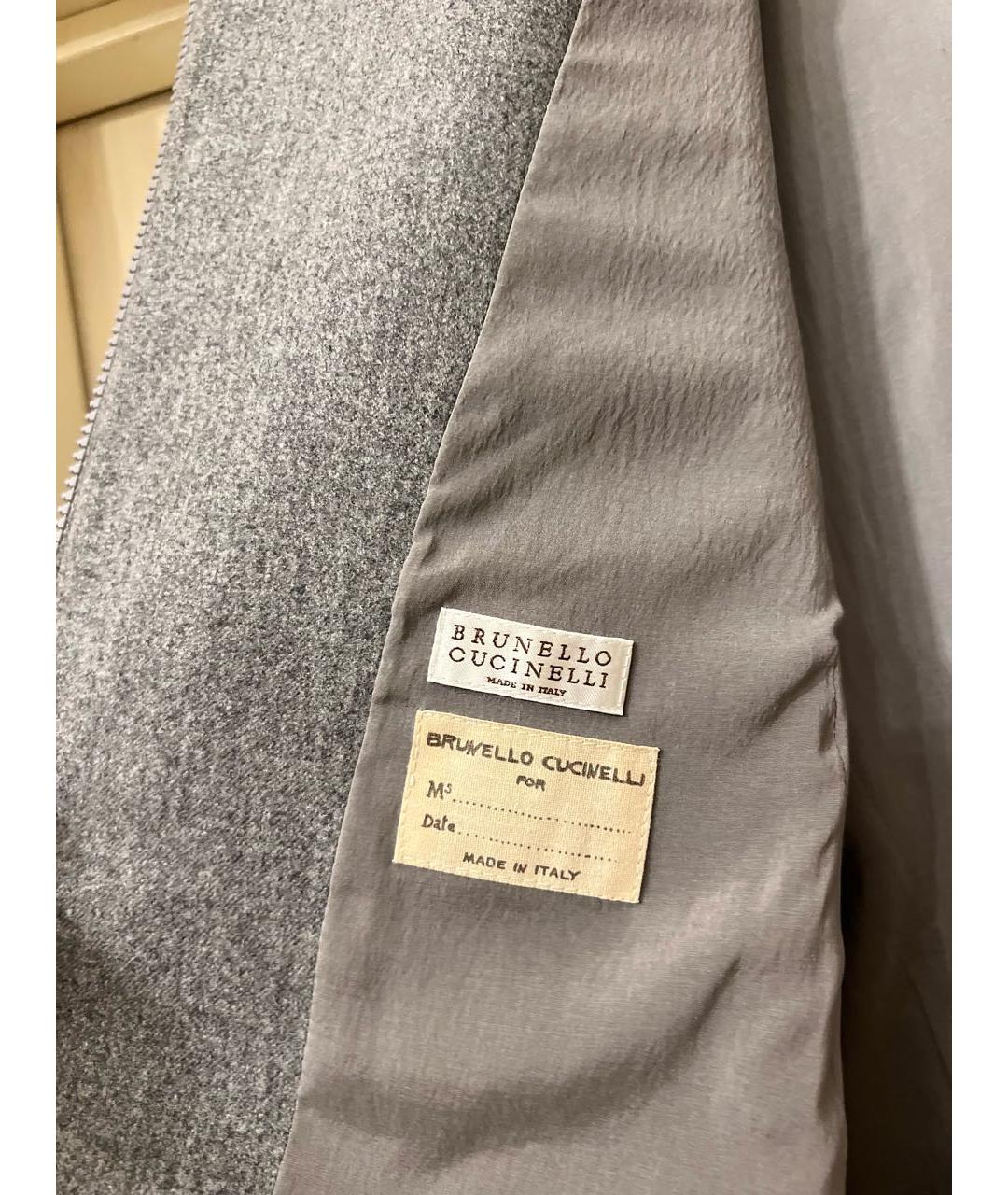 BRUNELLO CUCINELLI Серая кашемировая куртка, фото 4