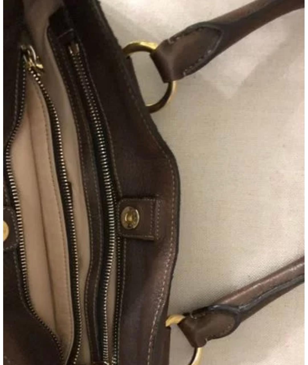 PRADA Коричневая кожаная сумка тоут, фото 4