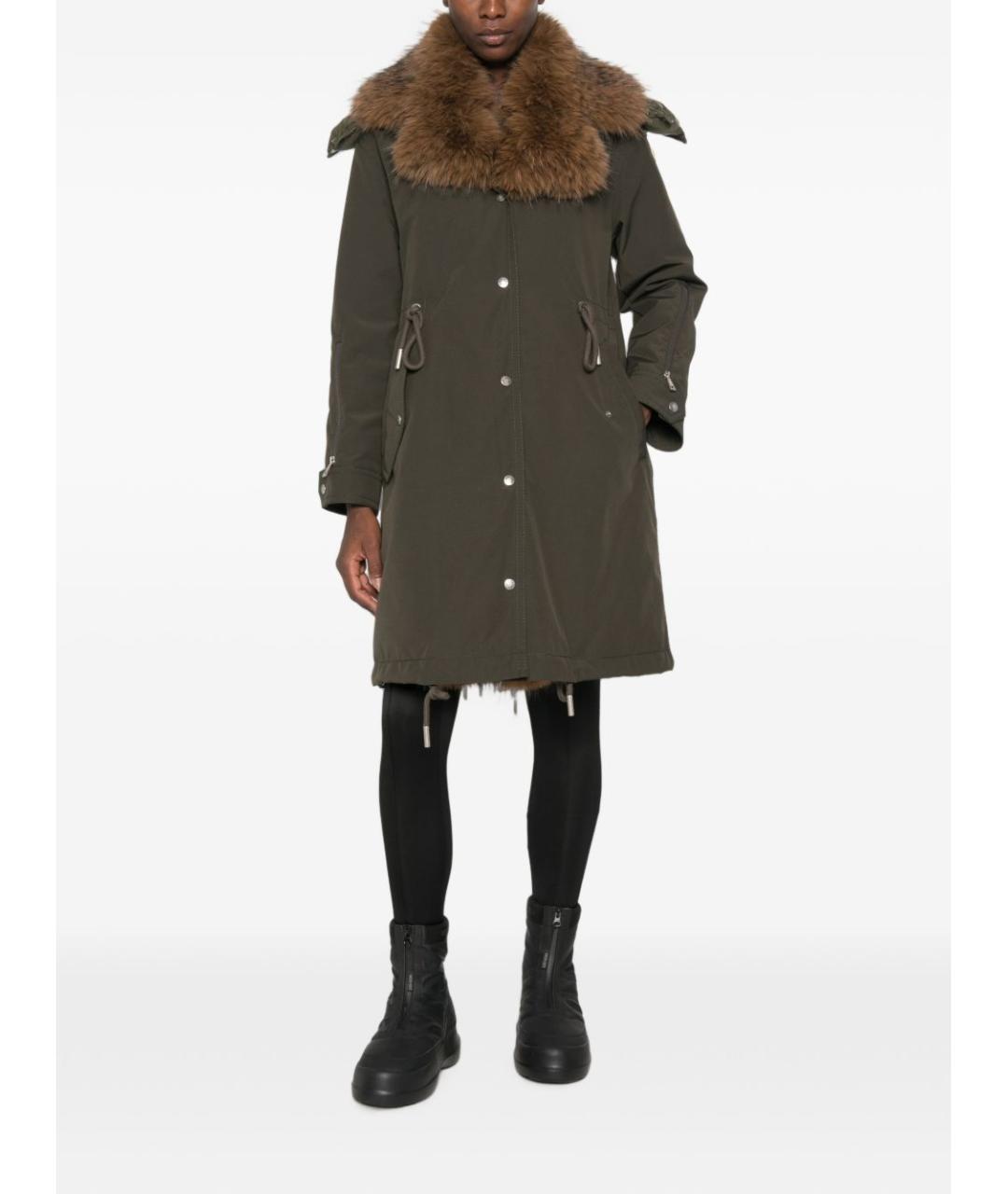 MONCLER Зеленая полиамидовая парка, фото 2