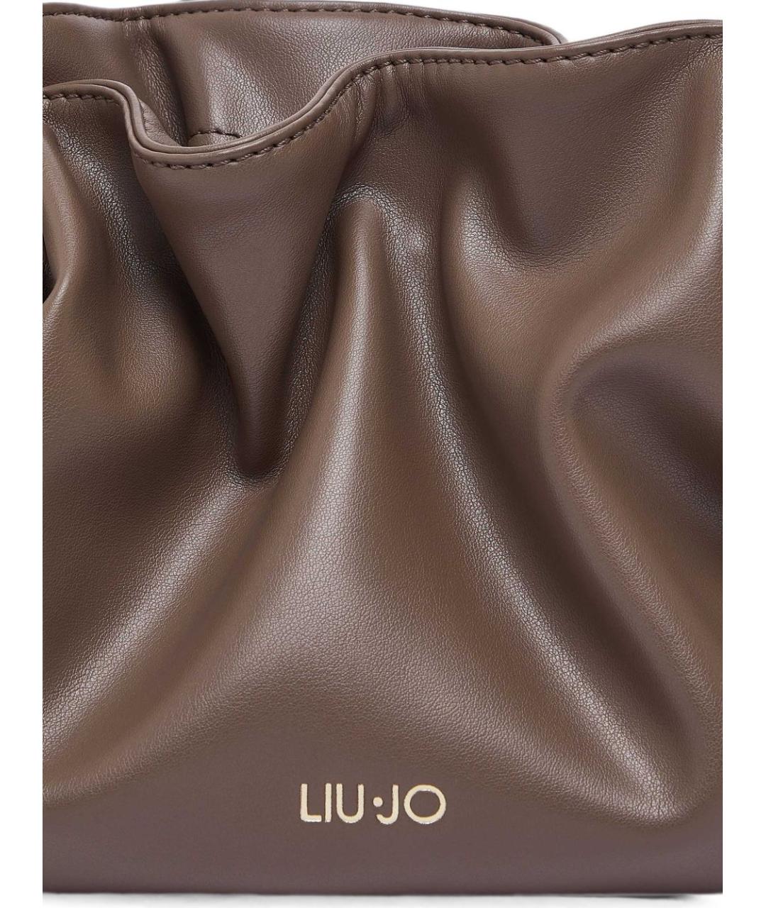 LIU JO Коричневая сумка через плечо из искусственной кожи, фото 4