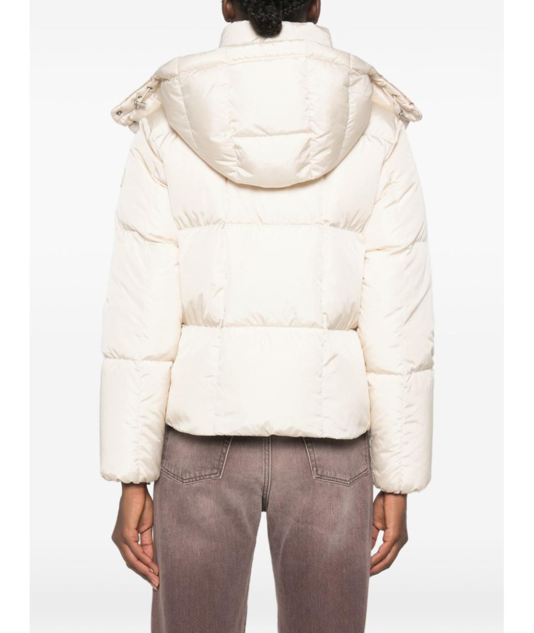 MONCLER Бежевый полиамидовый пуховик, фото 3