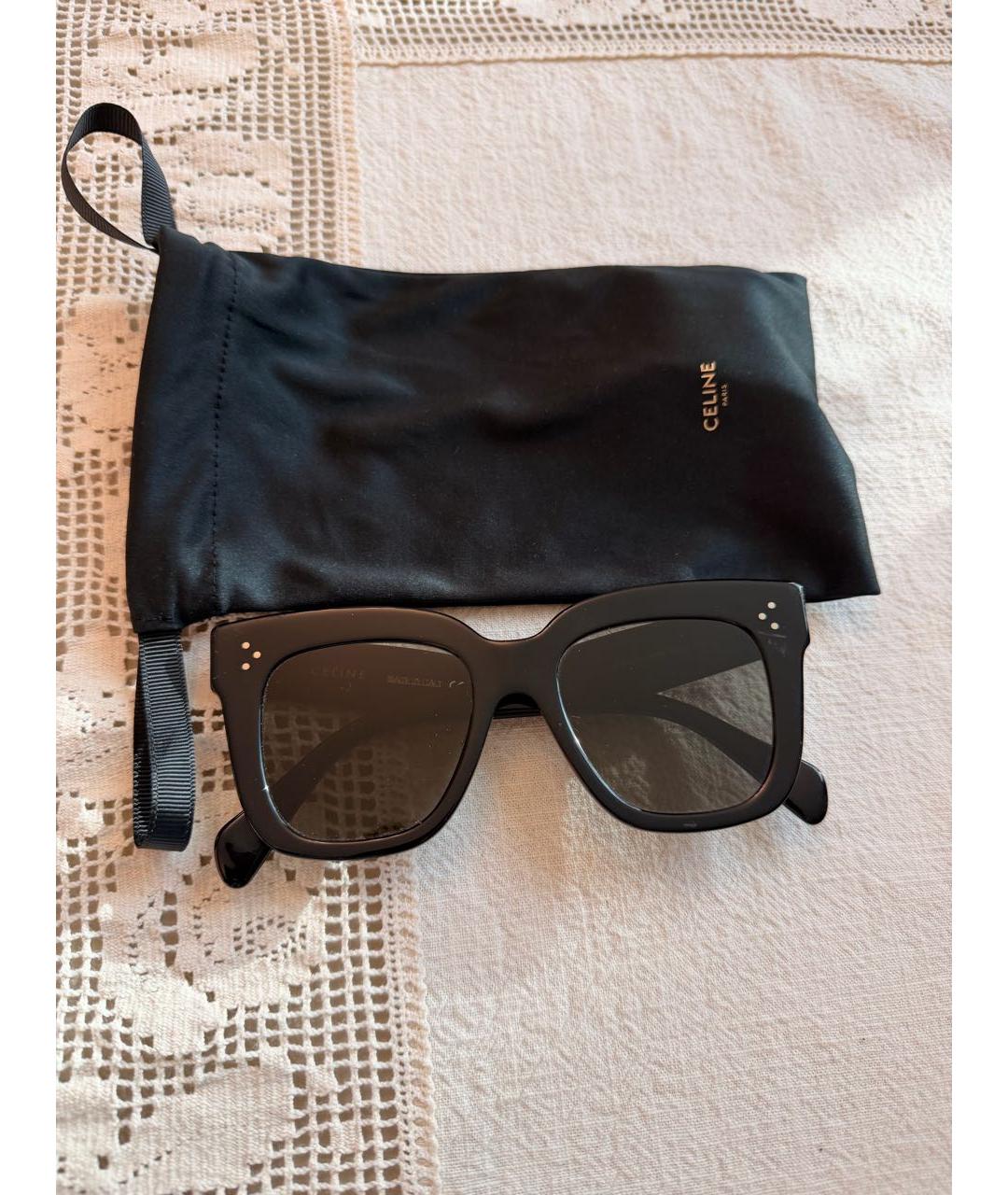 CELINE Черные пластиковые солнцезащитные очки, фото 3