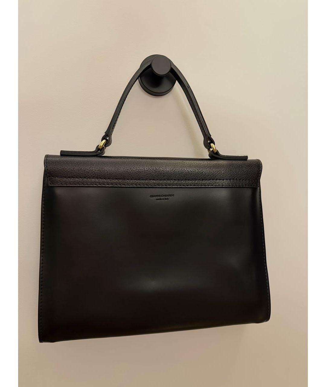 Gianni Chiarini Черная кожаная сумка тоут, фото 3