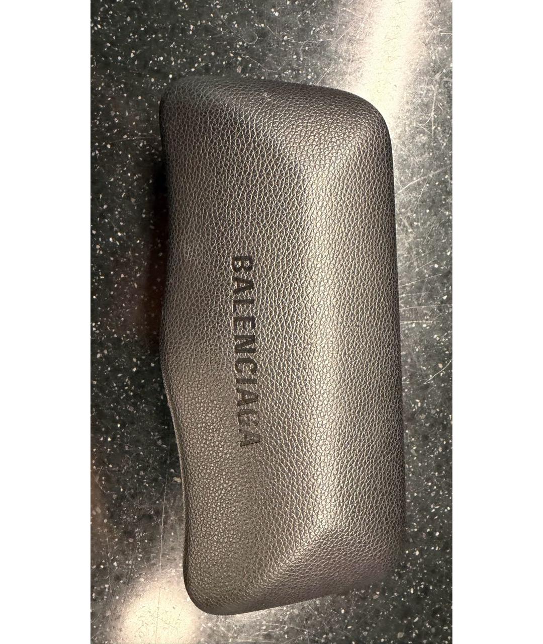 BALENCIAGA Серебряные пластиковые солнцезащитные очки, фото 4