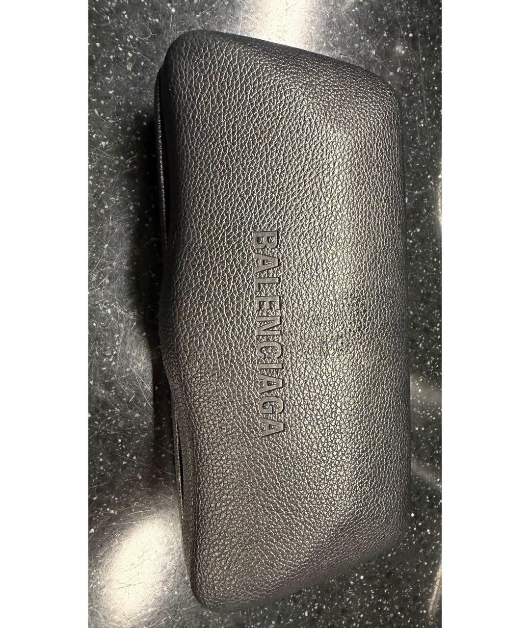 BALENCIAGA Черные металлические солнцезащитные очки, фото 2