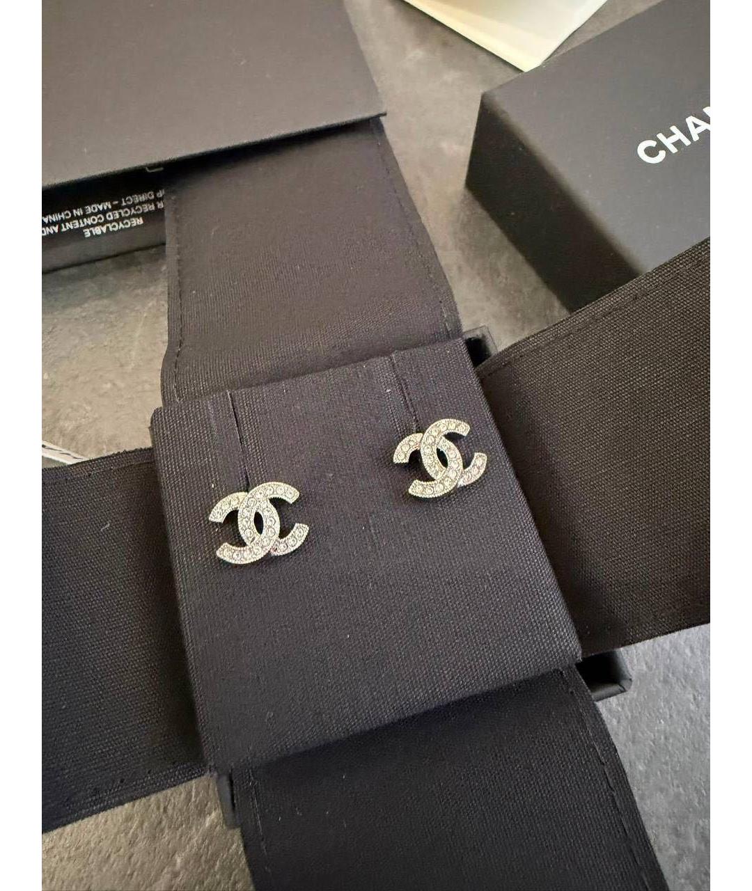 CHANEL Серебряные серьги, фото 4