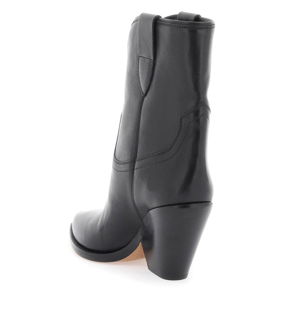 ISABEL MARANT Черные кожаные сапоги, фото 4