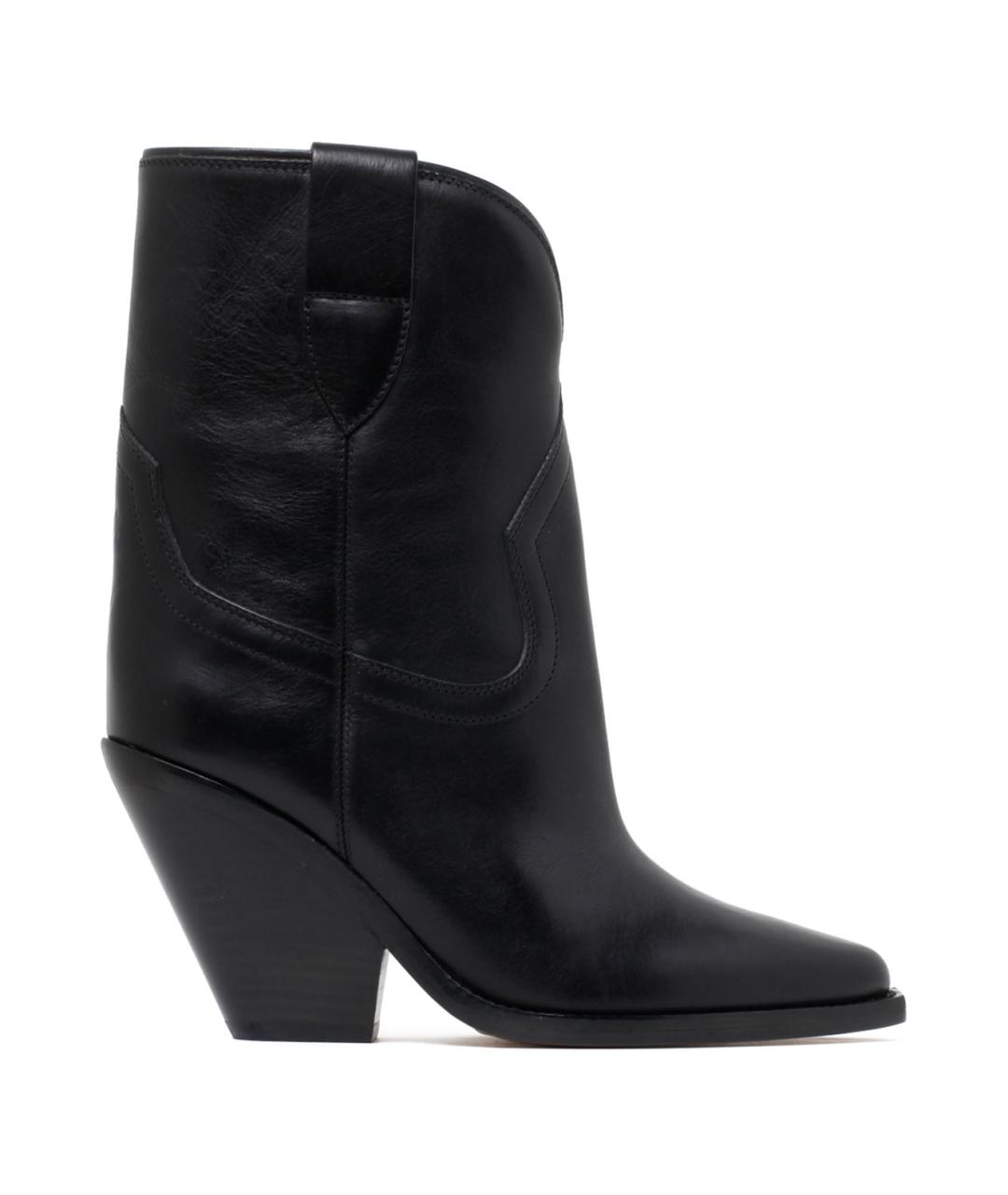 ISABEL MARANT Черные кожаные сапоги, фото 1
