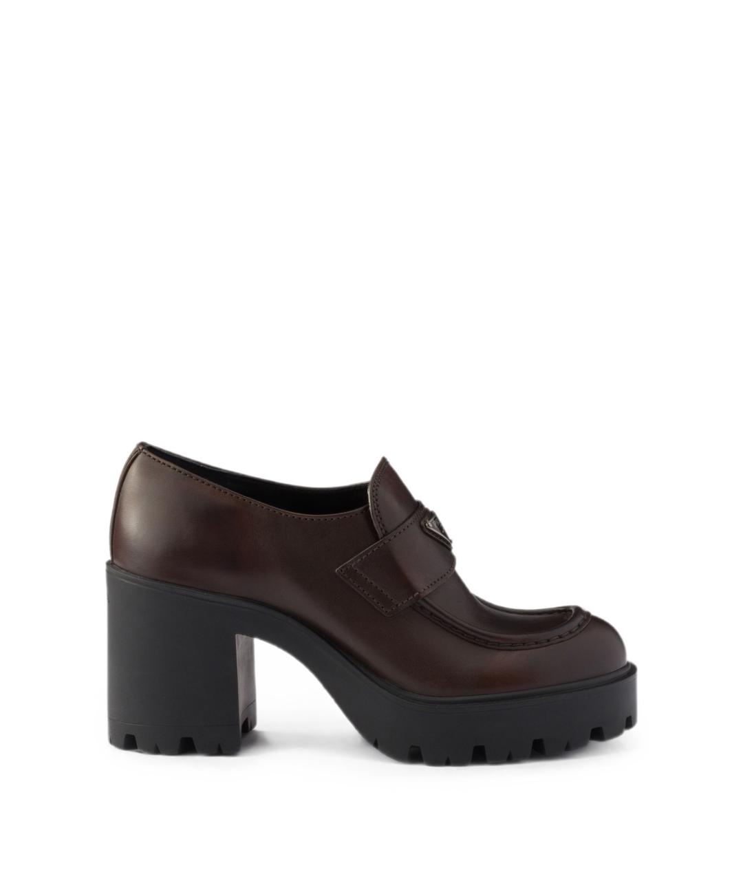 PRADA Зеленые кожаные лоферы, фото 1