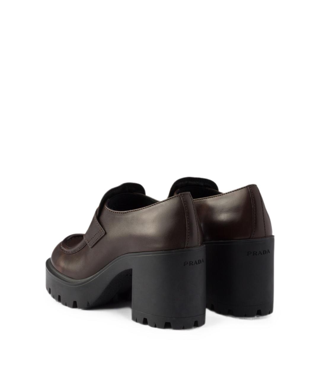 PRADA Зеленые кожаные лоферы, фото 5