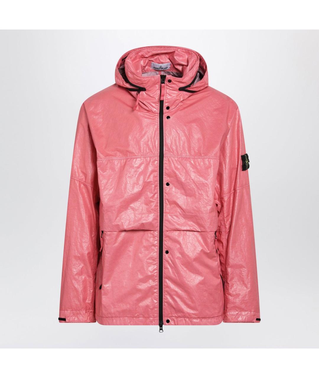 STONE ISLAND Розовая полиамидовая куртка, фото 3