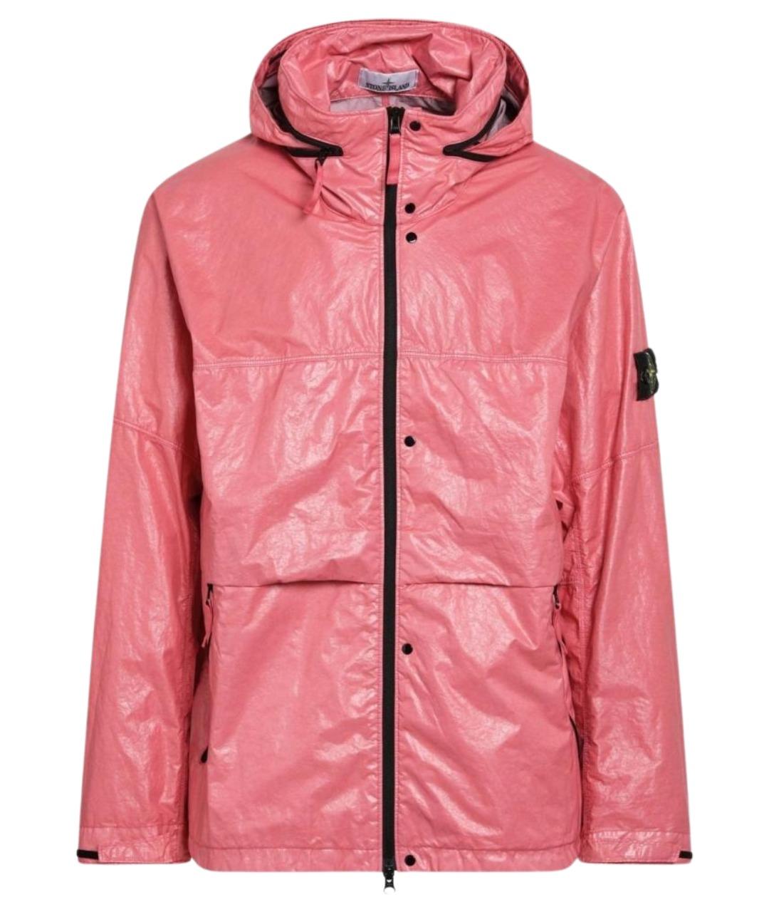 STONE ISLAND Розовая полиамидовая куртка, фото 1