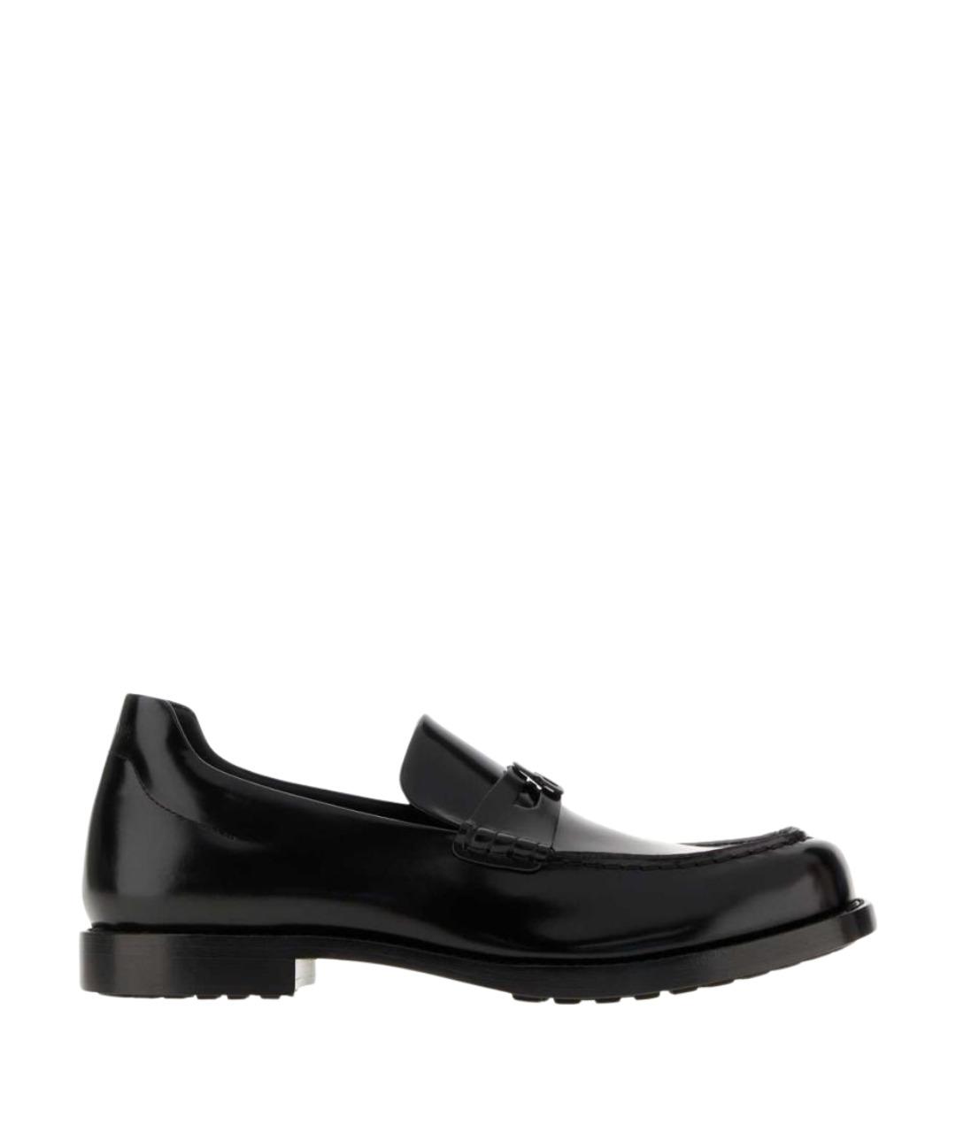 BALENCIAGA Черные кожаные лоферы, фото 1