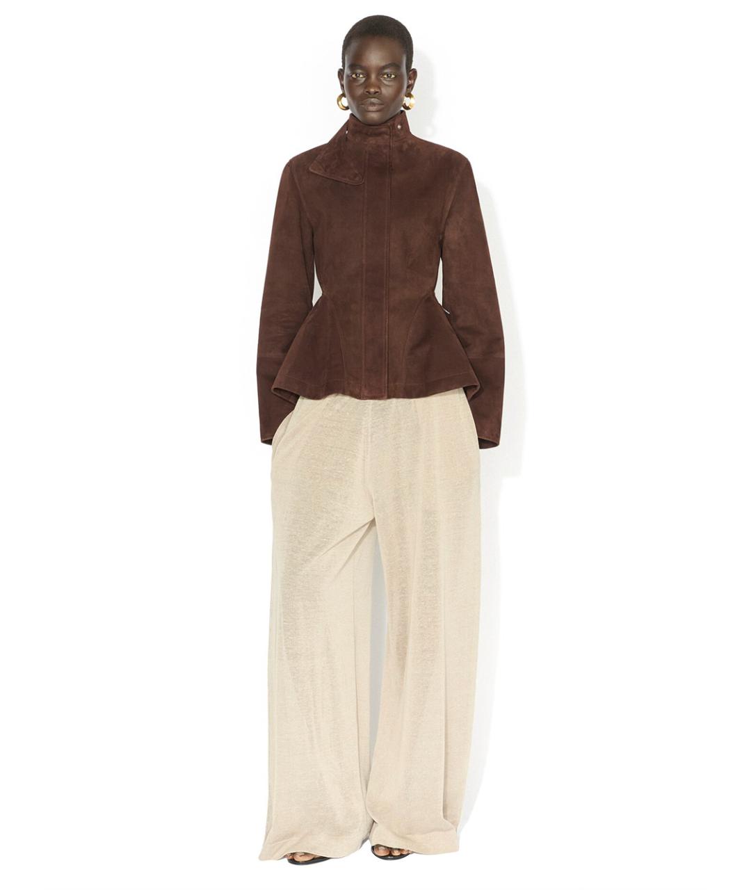 ALAIA Коричневая замшевая куртка, фото 2