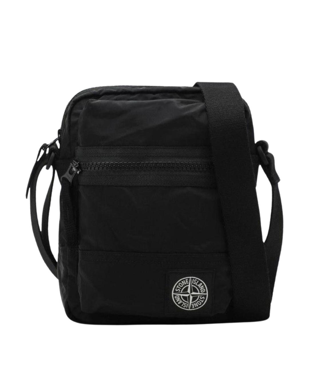 STONE ISLAND Черная нейлоновая сумка на плечо, фото 1