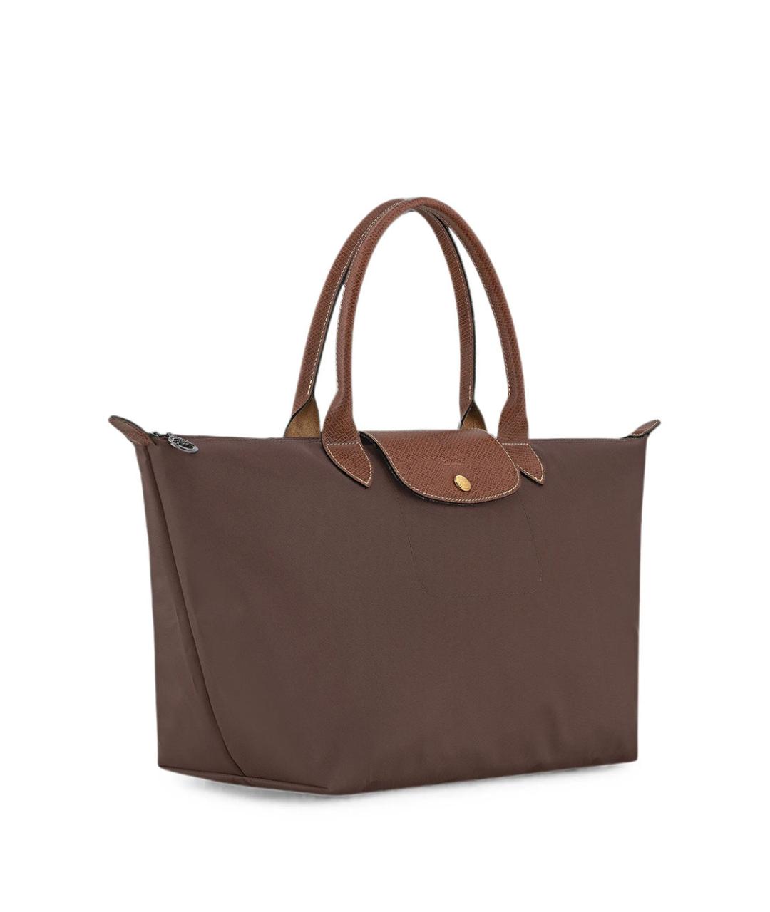 LONGCHAMP Коричневая нейлоновая сумка тоут, фото 3