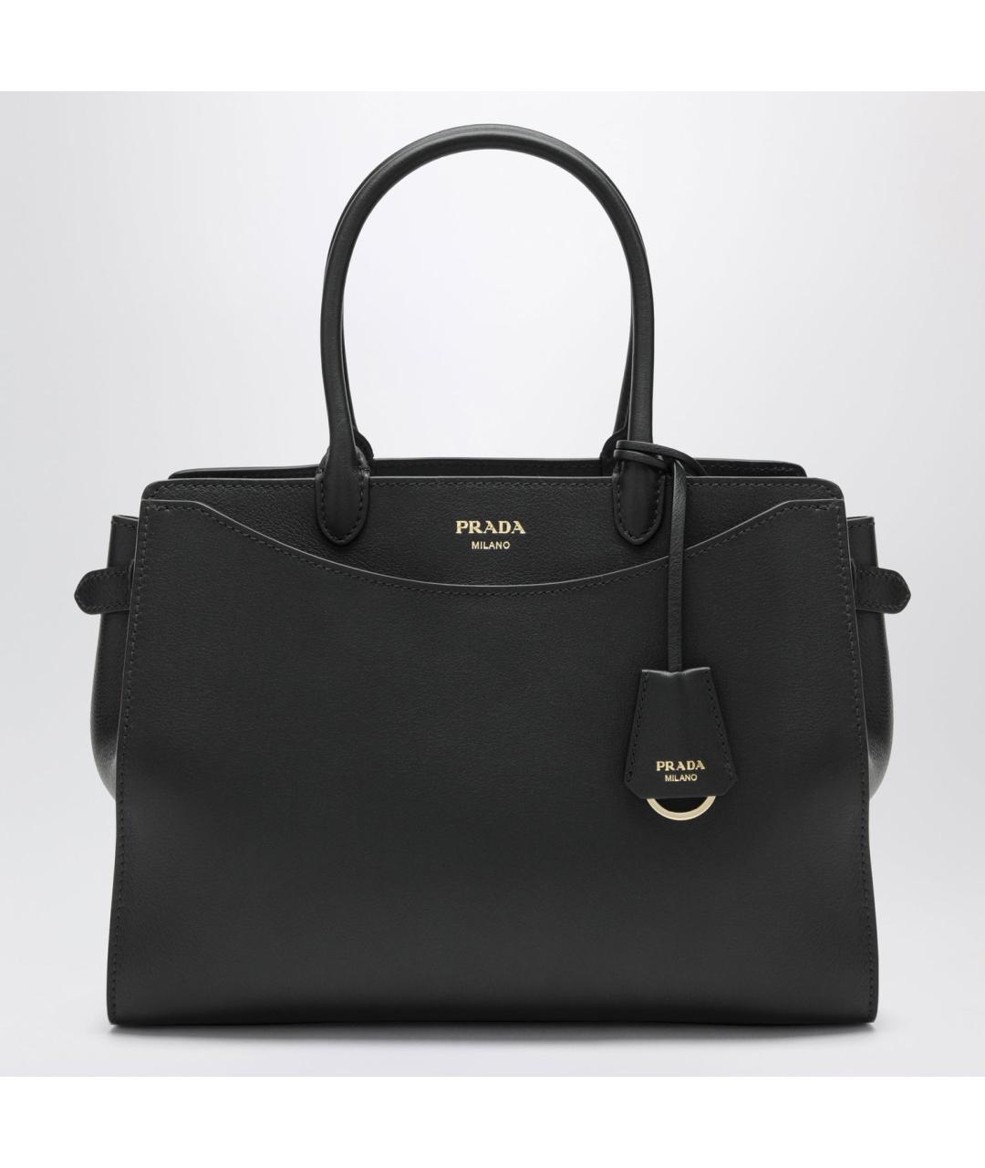 PRADA Черная кожаная сумка тоут, фото 3